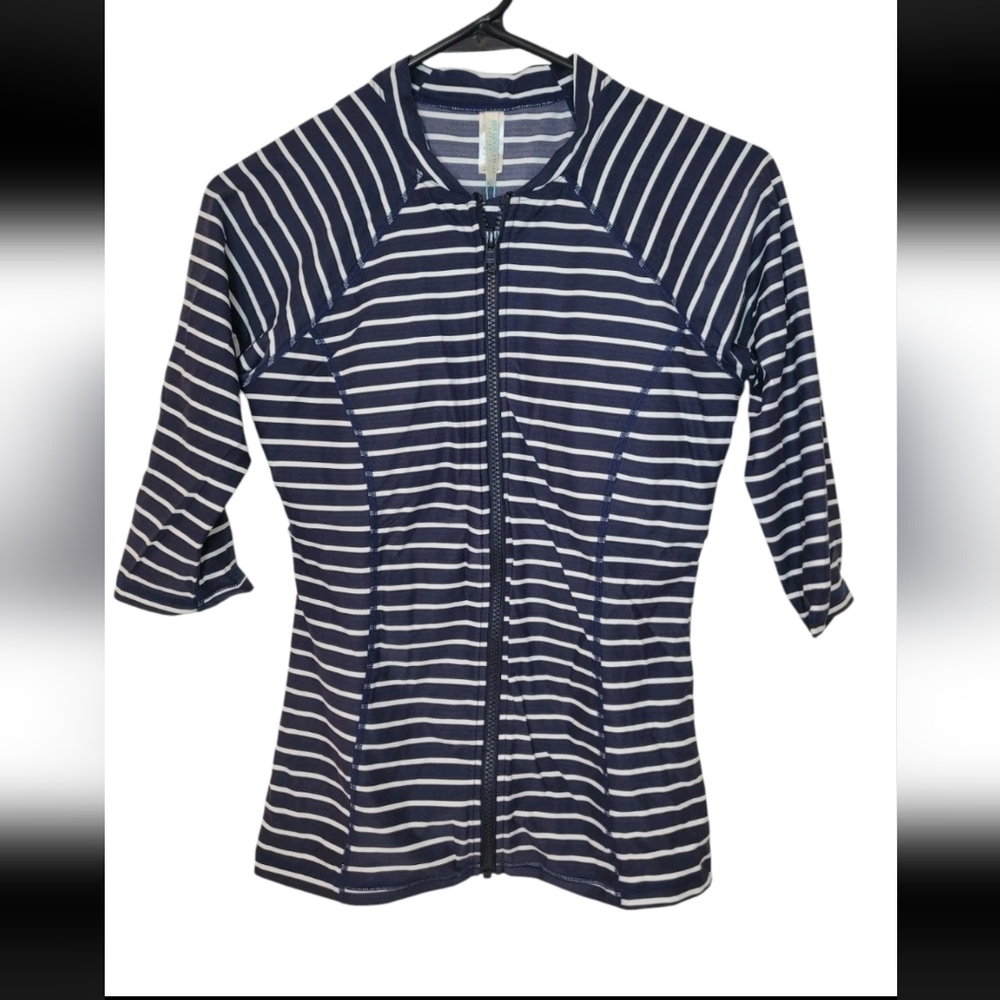 Sea Level Swim Charmarel 3/4 Sleeve Multifit Rash Gaurd NWT Size 8 - Picture 2 of 4